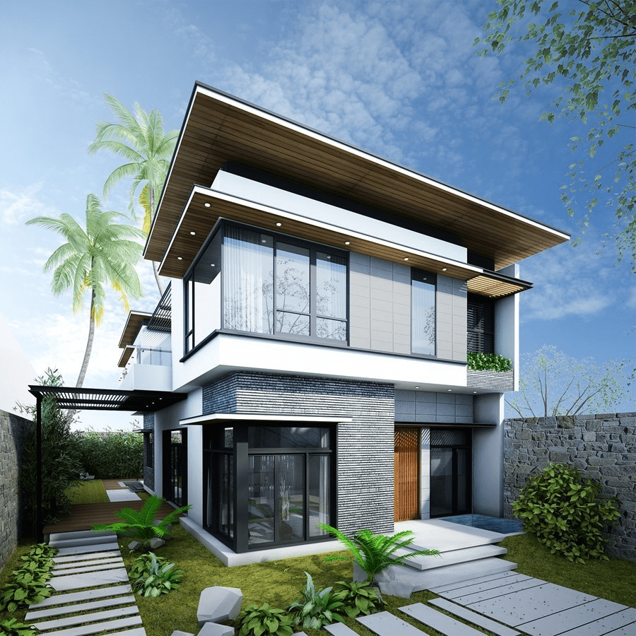 Mẫu thiết kế biệt thự mini tiện nghi, tối ưu diện tích