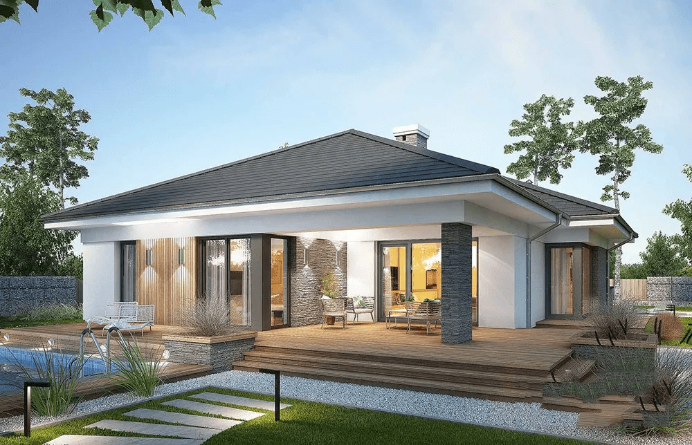 Mẫu thiết kế biệt thự nhà vườn cấp 4 hiện đại, ấm cúng