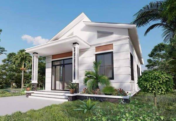 Thiết kế nhà mái lệch gác lửng độc đáo, hiện đại