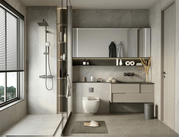 thiết kế nhà vệ sinh và nhà tắm riêng rộng rãi, thoáng mát