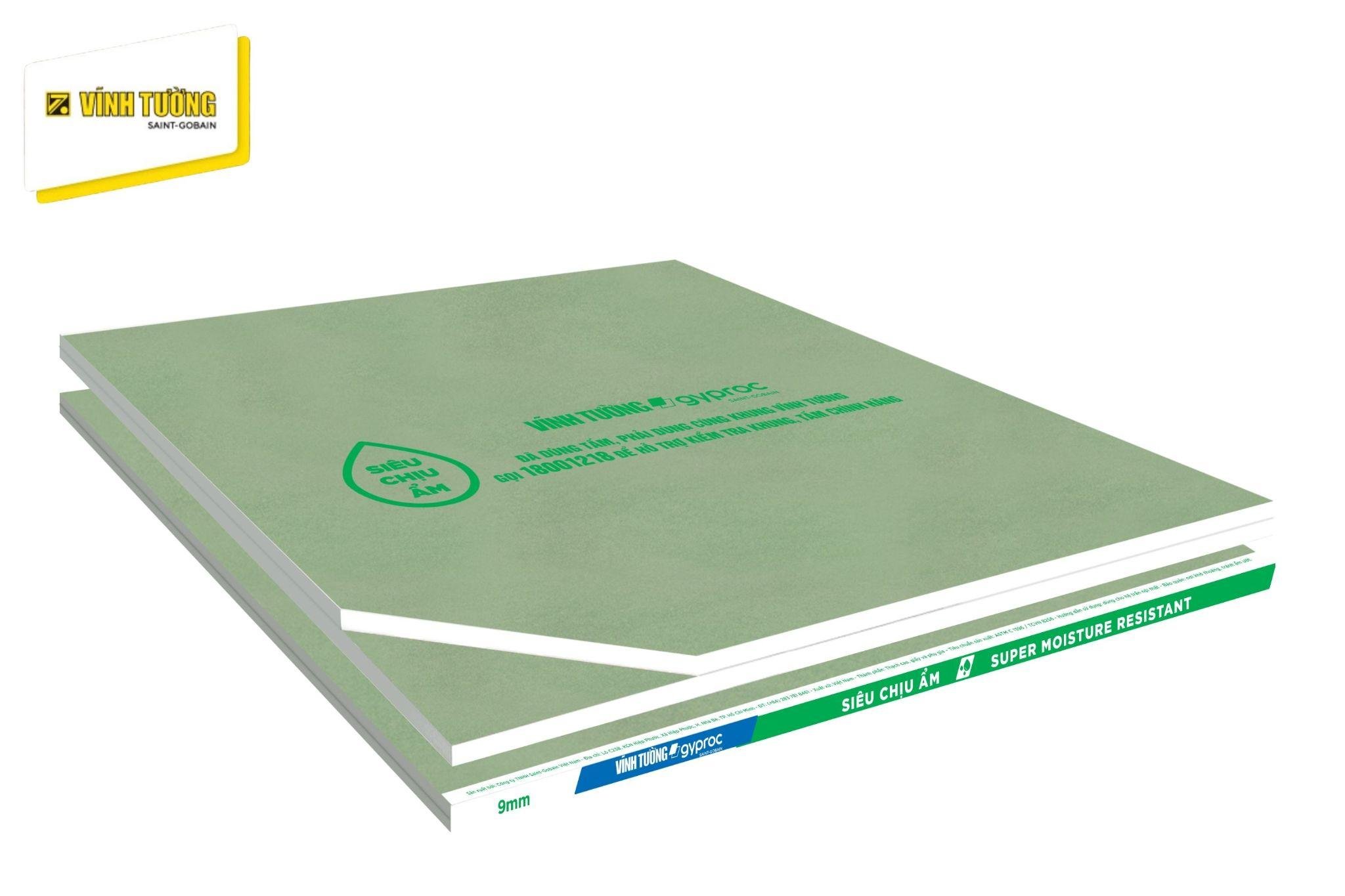 Thiết kế tấm thạch cao siêu chịu ẩm VĨNH TƯỜNG-gyproc