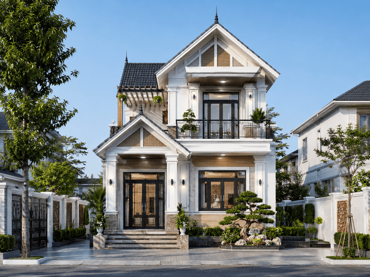 Tổng chi phí xây nhà 2 tầng 8x10m phụ thuộc vào nhiều yếu tố