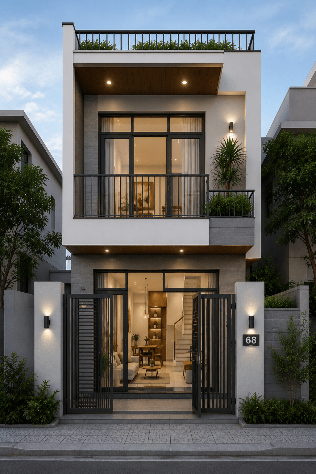 Tổng diện tích xây dựng quy đổi là cơ sở để xác định đơn giá xây dựng và ước tính chi phí cho nhà 2 tầng 40m2