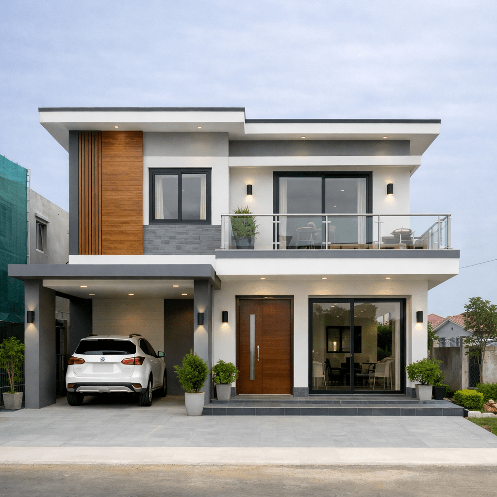 Tổng diện tích xây dựng quy đổi là cơ sở để xác định đơn giá xây dựng và ước tính chi phí cho nhà 2 tầng 50m2