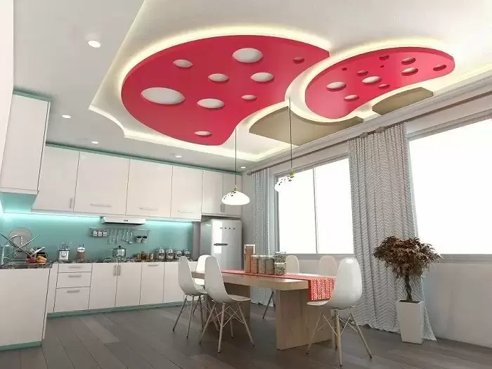mẫu trần thạch cao đẹp dành cho gian bếp gia đình