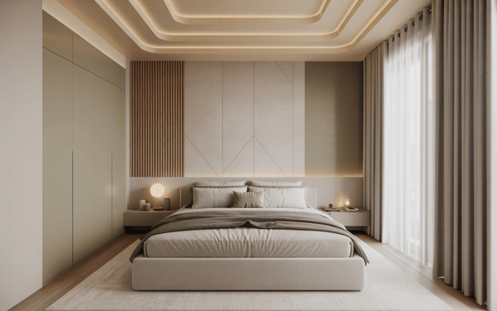 Trần giật cấp cho phòng ngủ