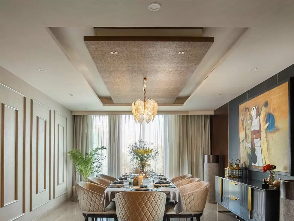 Trần giật cấp hoạt tiết cổ điển