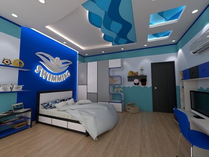 mẫu trần thạch cao đẹp cho trẻ em khám phá đại dương