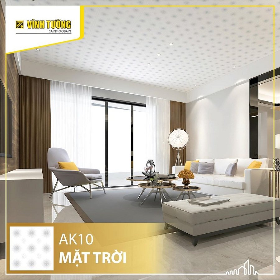 Trần thạch cao ánh kim đẹp Trần thạch cao ánh kim đẹp thay thế trần nhựa