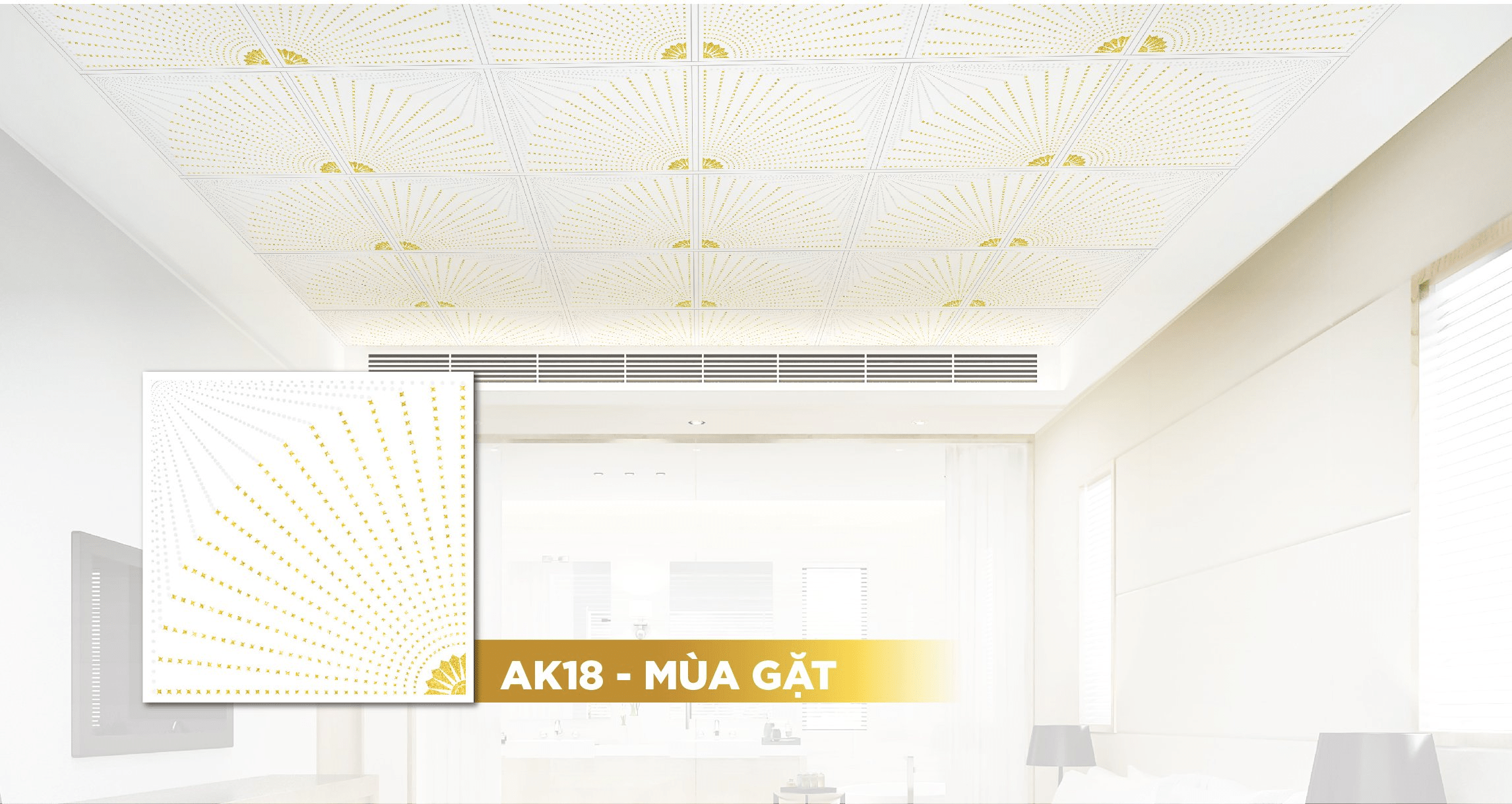 Mẫu trần thả la phông ánh kim Vĩnh Tường