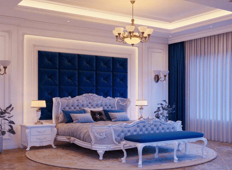 Mẫu trần thạch cao phòng ngủ phong cách cổ điển