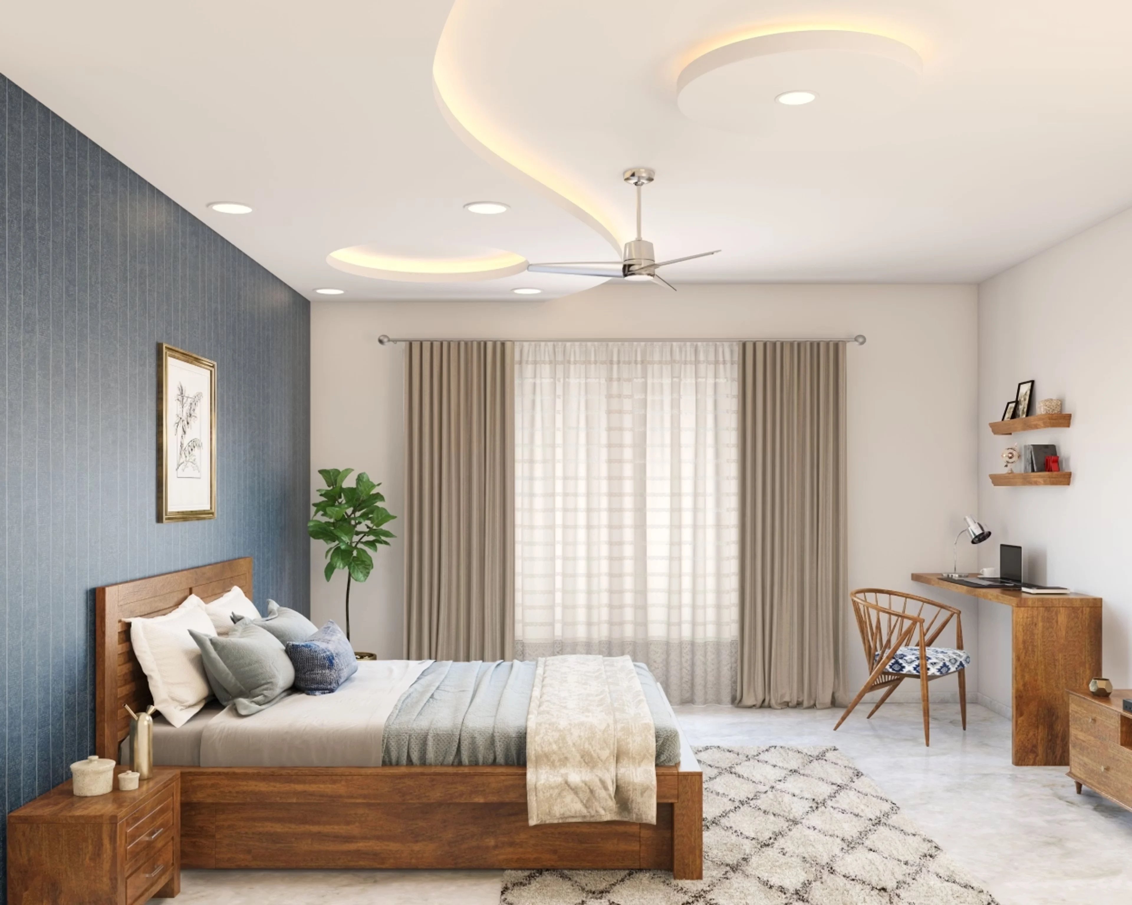 Mẫu trần thạch cao chung cư cho phòng ngủ đẹp ấn tượng
