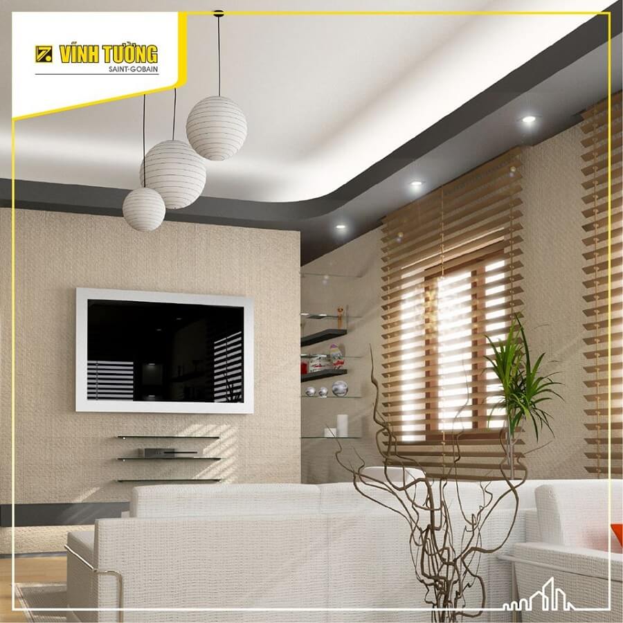 trần thạch cao so với trần gỗ đẹp