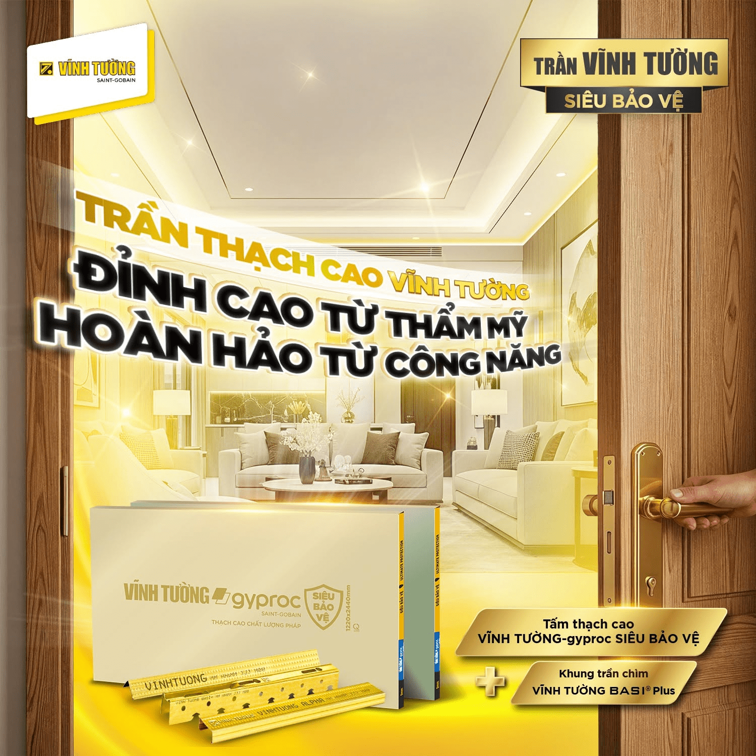 Trần thạch cao Vĩnh Tường Siêu Bảo Vệ