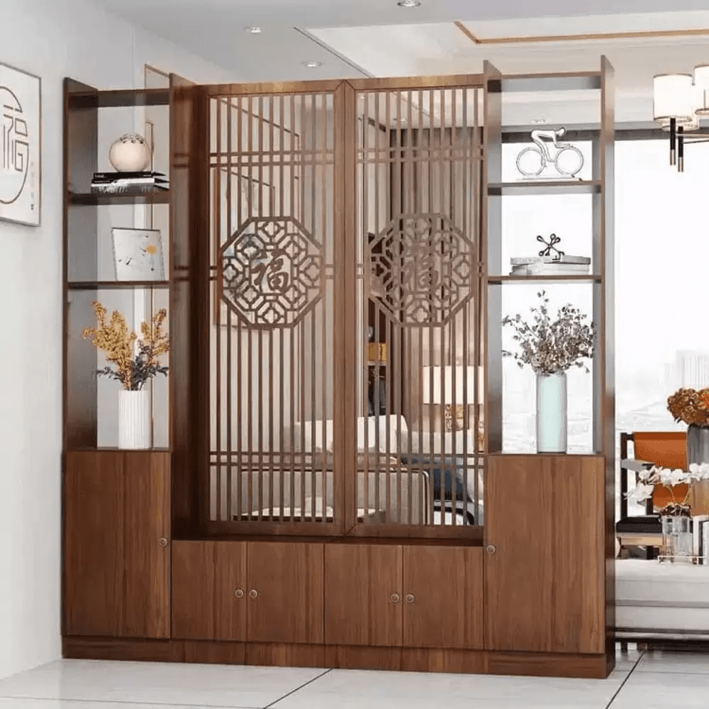 Trang trí phòng khách bằng gỗ tự nhiên