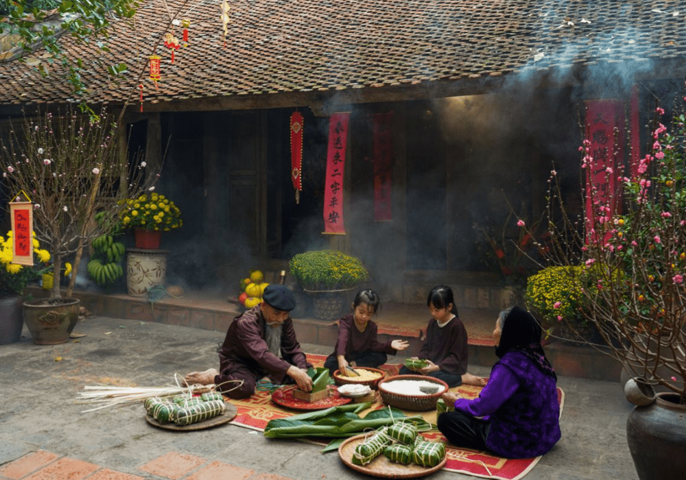 trang trí tết ở Miền Bắc