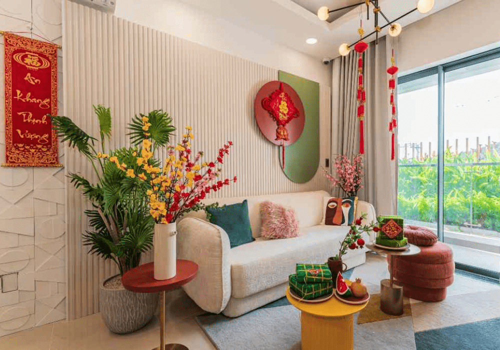 trang trí tết cho nhà chung cư 