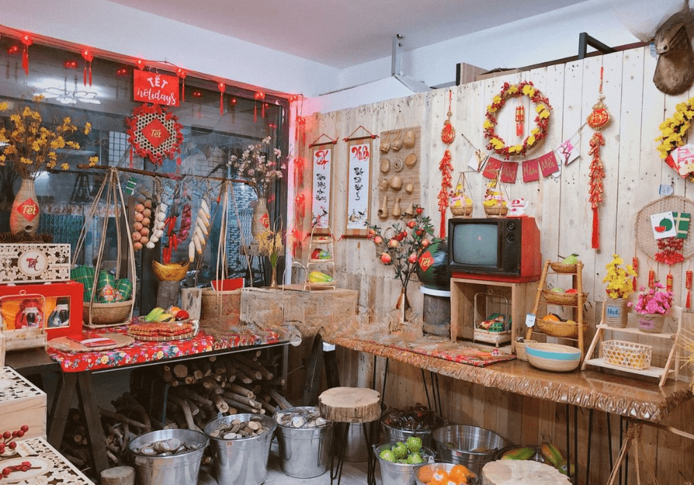 Trang trí tiểu cảnh Tết