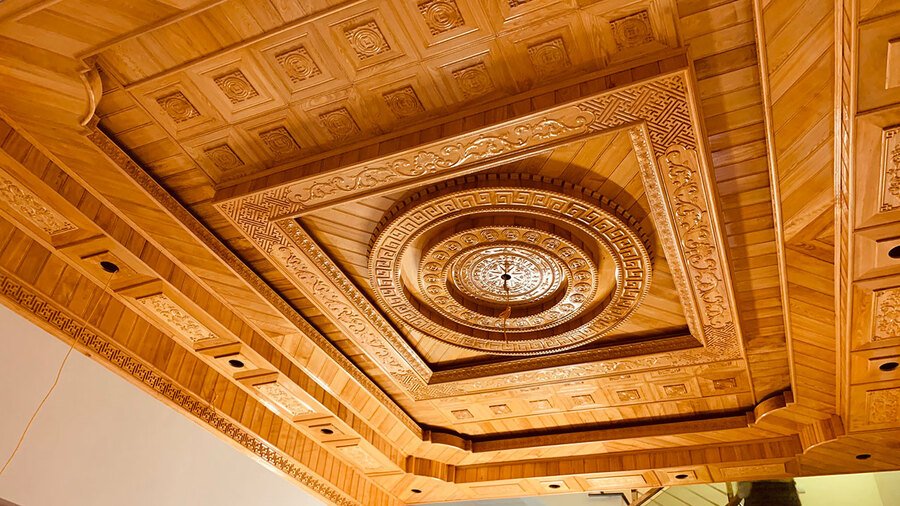 trần nhà gỗ tự nhiên