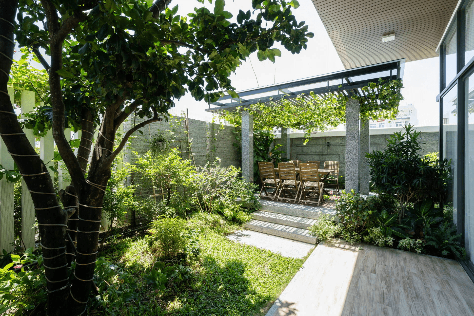 Trồng cây xanh quanh nhà 