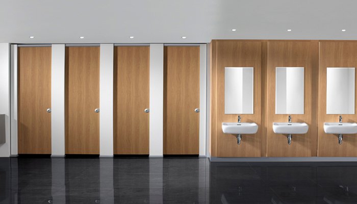 Ứng dụng của vách ngăn vệ sinh Compact HPL 