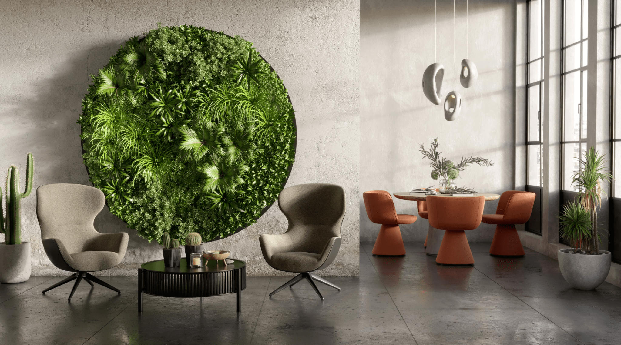 Văn phòng xanh phong cách Biophilic tạo cảm giác thư giãn 