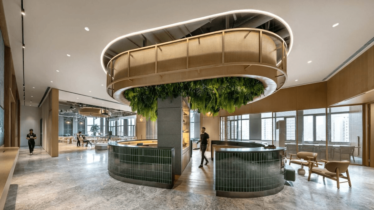 Văn phòng xanh phong cách Biophilic với lối thiết kế mới lạ