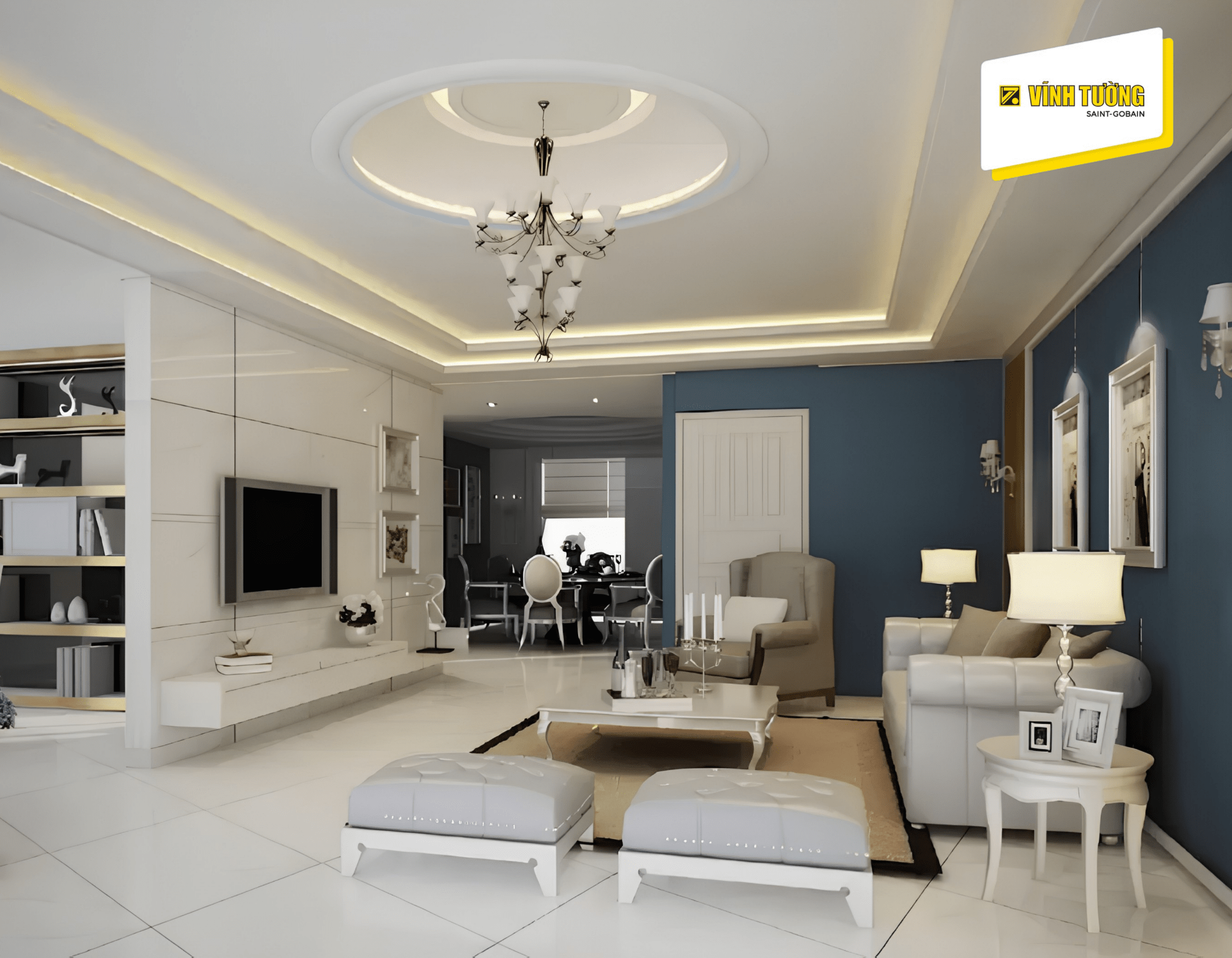 Vật liệu cách âm chuyên dụng giúp hạn chế tiếng ồn truyền qua tường và trần nhà