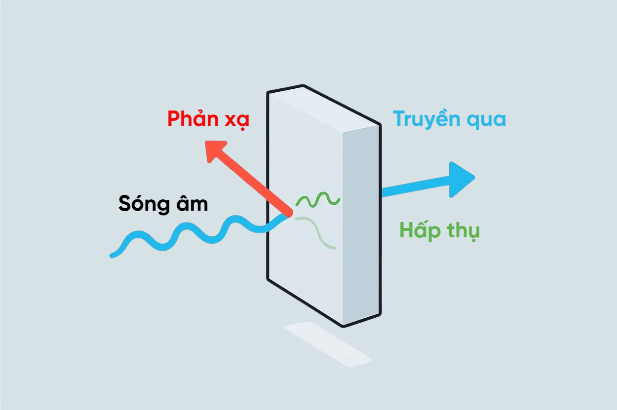 Vật liệu tiêu âm sẽ giúp giảm bớt luồng âm thanh phản xạ trở lại