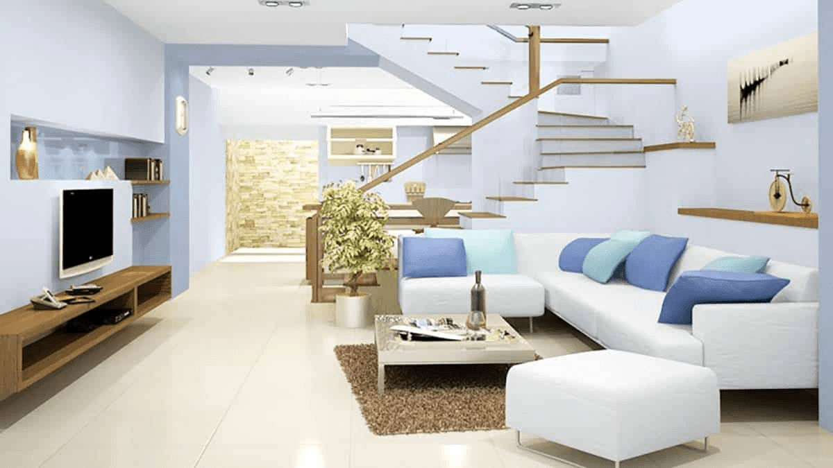 Ví dụ về sơn nhà 2 tầng