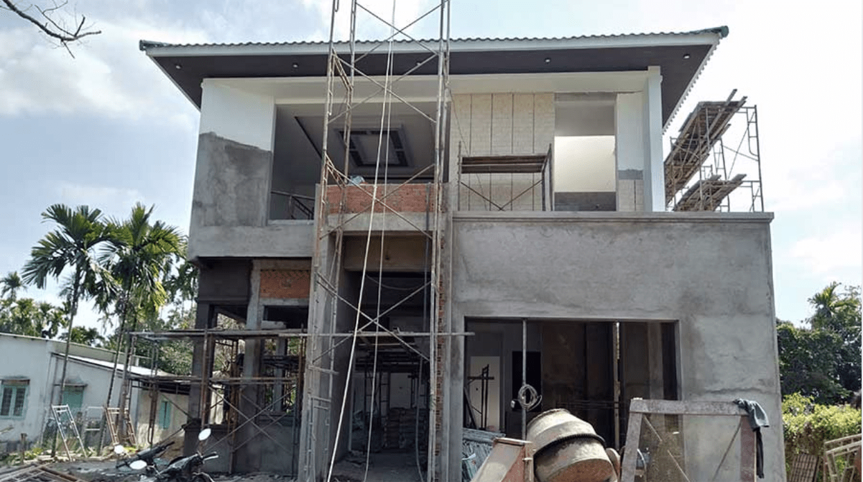 Xây dựng phần thô nhà 2 tầng 6x12m