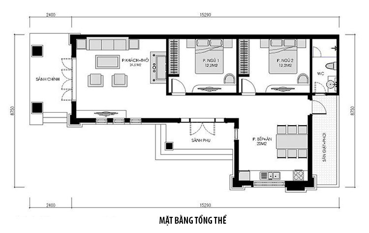 bản vẽ nhà cấp 4 khoảng 150 triệu đơn giản