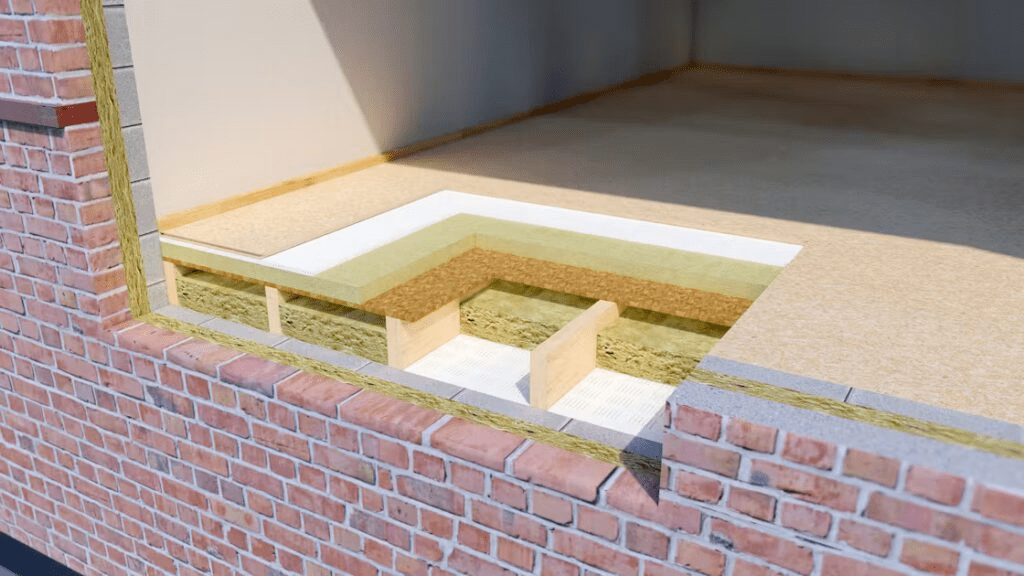 Xử lý cách âm đồng thời cho phần sàn nhà 