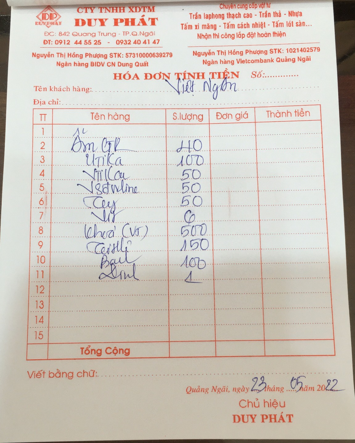 Ảnh dự án