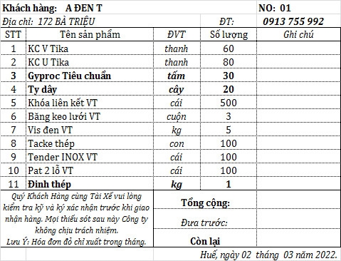Ảnh dự án